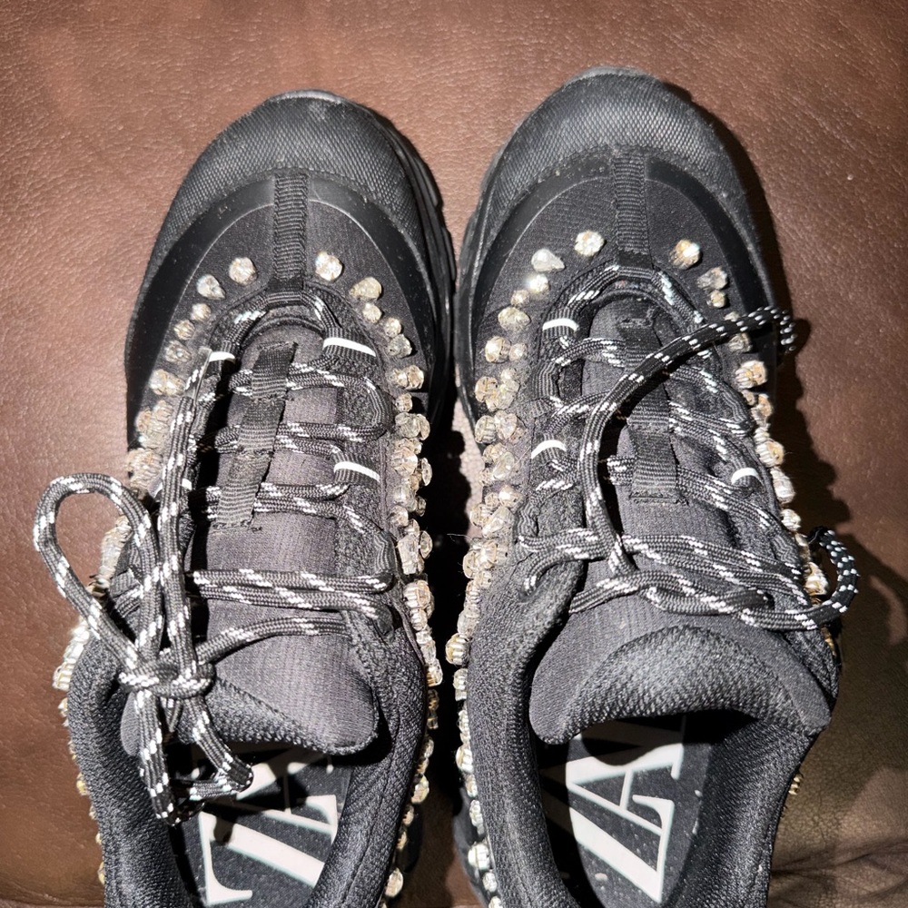 Zara Black rhinestone embellished sneakers